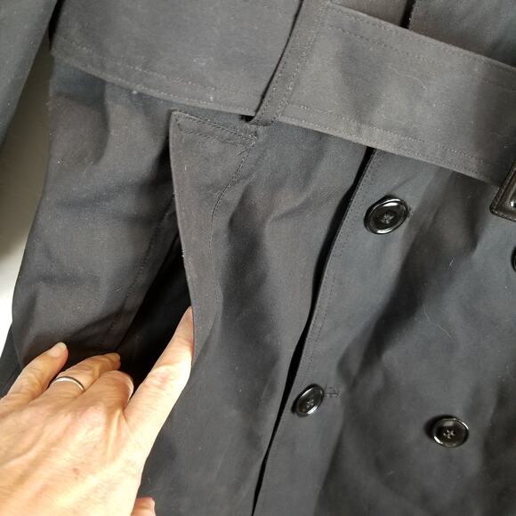 Defense Logistics Agency Garrison Collection Men's All Weather Black Trench Coat - Picture 5 of 6